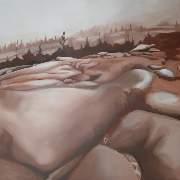 fog on sargent mountain underpainting
