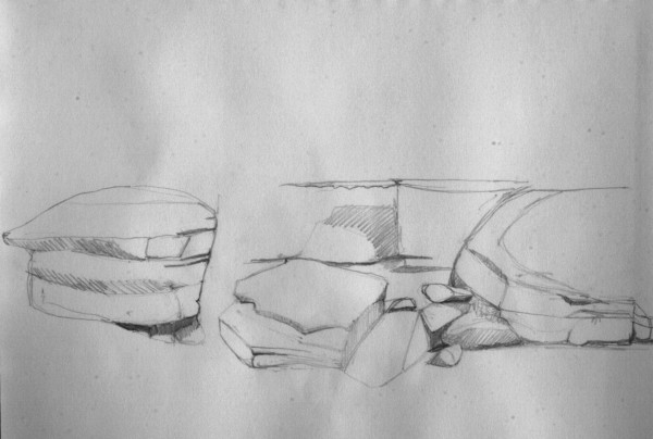 preliminary sketch for winter cliffs2