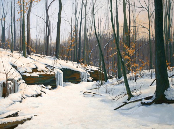 Snow Creek, 2014, oil, 36 x 48 in