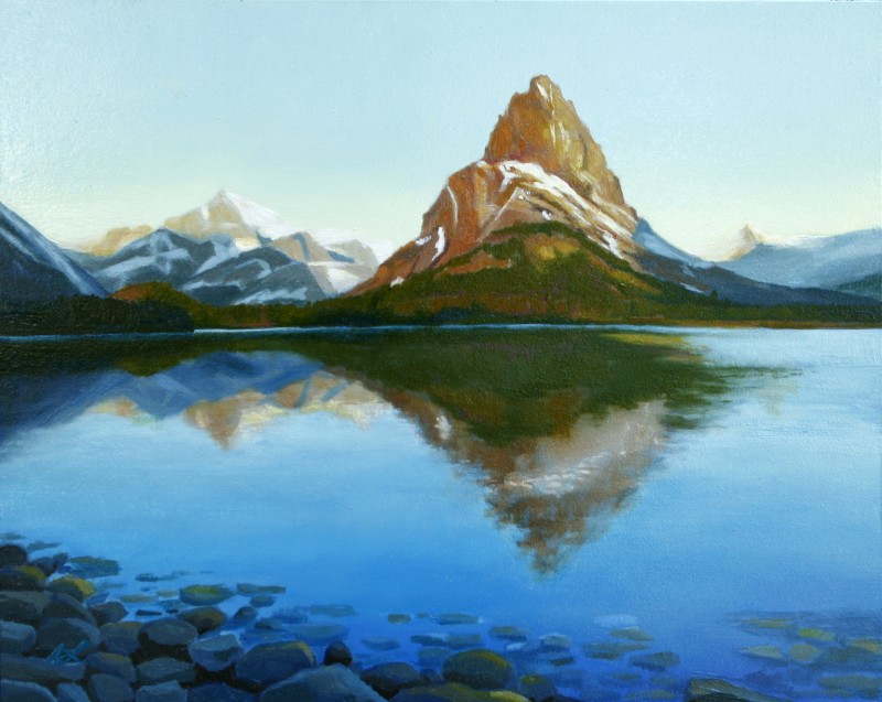 oil painting of Glacier National Park by Abby Laux
