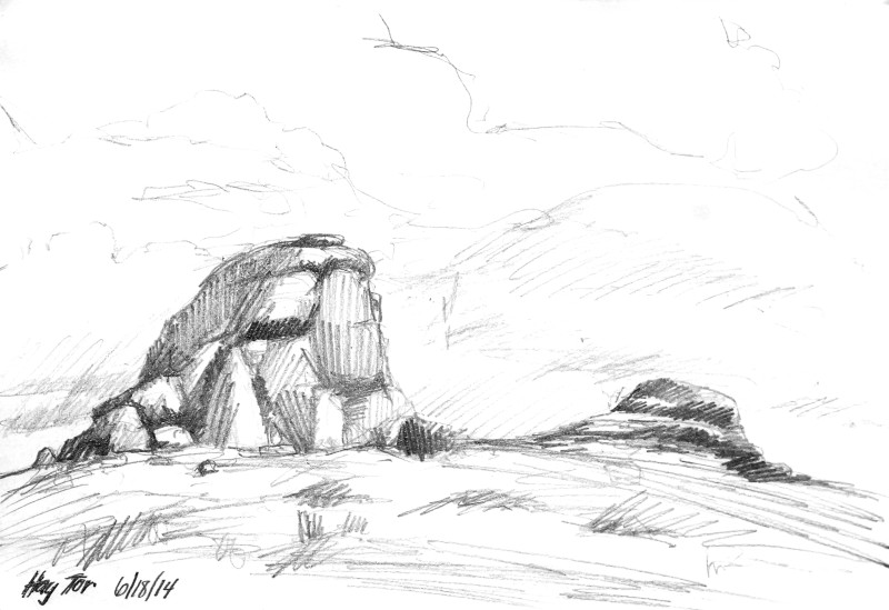 sketch of Hay Tor