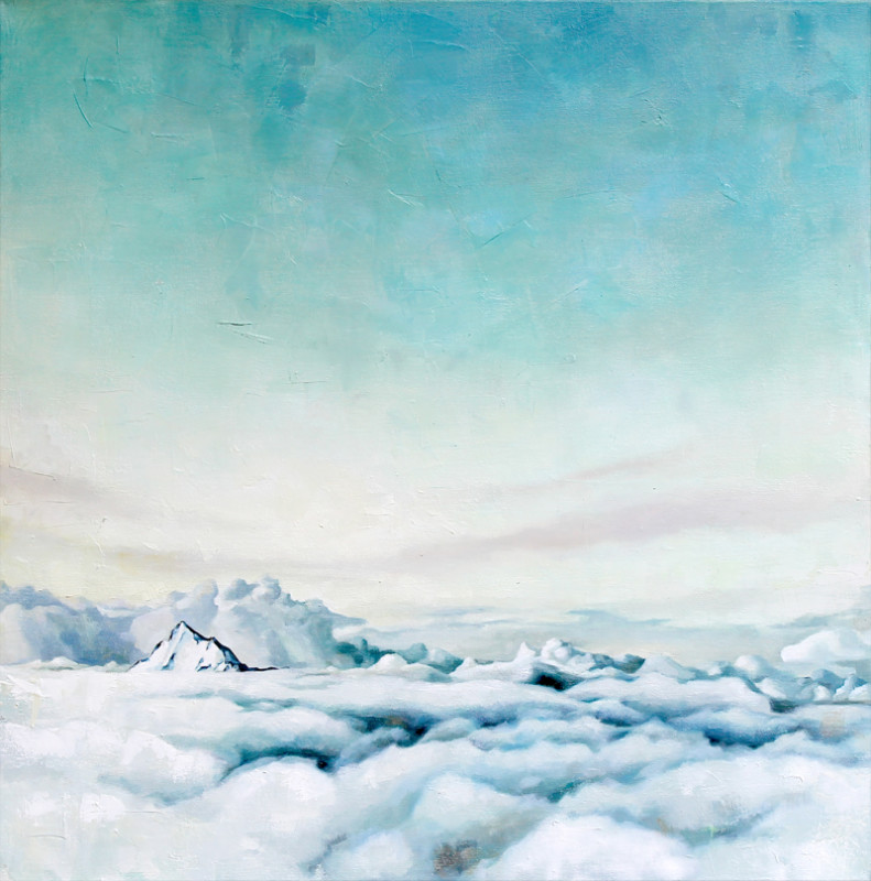 "Cloudview" 2015, oil on canvas, 30 x 30 in.