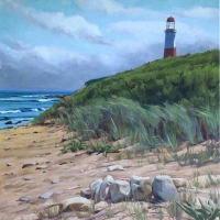 Montauk Point 2018 oil on canvas 24 x 24 in. SOLD