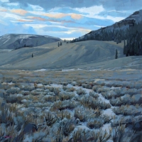 Lamar Valley 2018 oil on canvas 36 x 36 in. SOLD