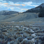 Lamar Valley 2018 oil on canvas 36 x 36 in. SOLD