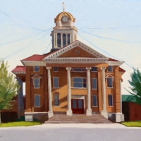 Morning at the Courthouse 2020 oil on panel 11 x 14 in. AVAILABLE
